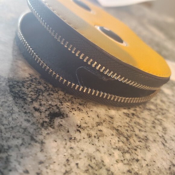 Coach Coin Purse - Emoji Eyes - Yellow Leather - Picture 5 of 15